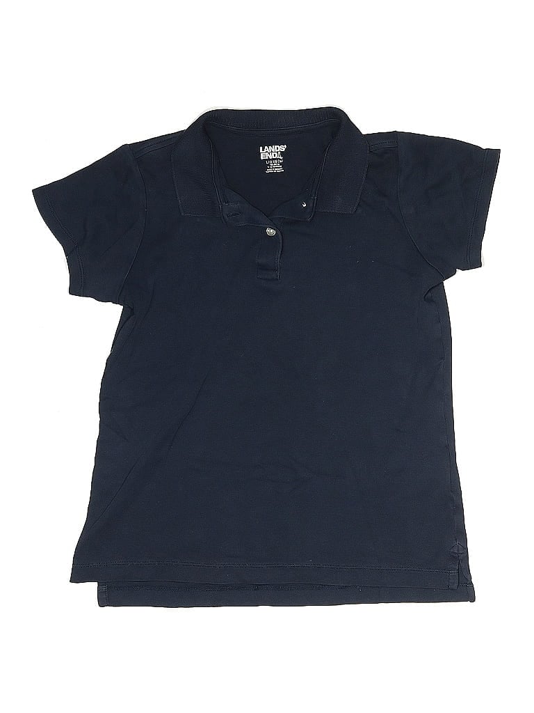 Click to view more detailed imagery on our partner's website Pre-owned Lands' End Kids' Short Sleeve Polo Shirt In Blue
