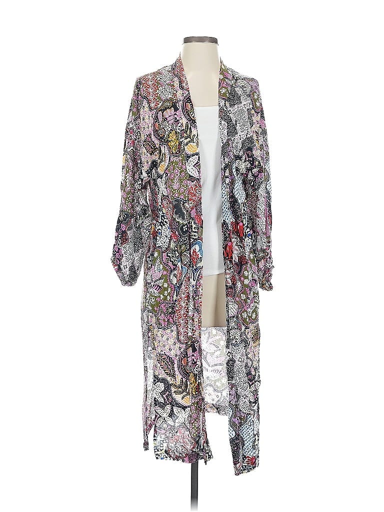 Pre-owned Ann Taylor Loft Kimono In Gray