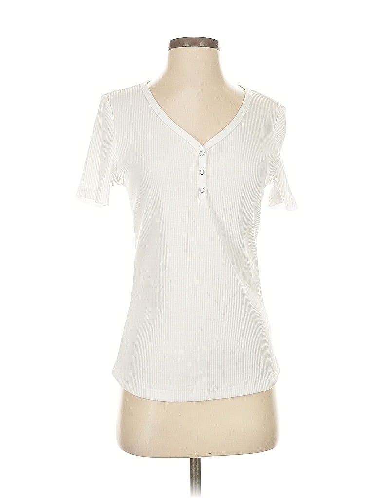 Pre-owned Merokeety Short Sleeve Henley Shirt In White
