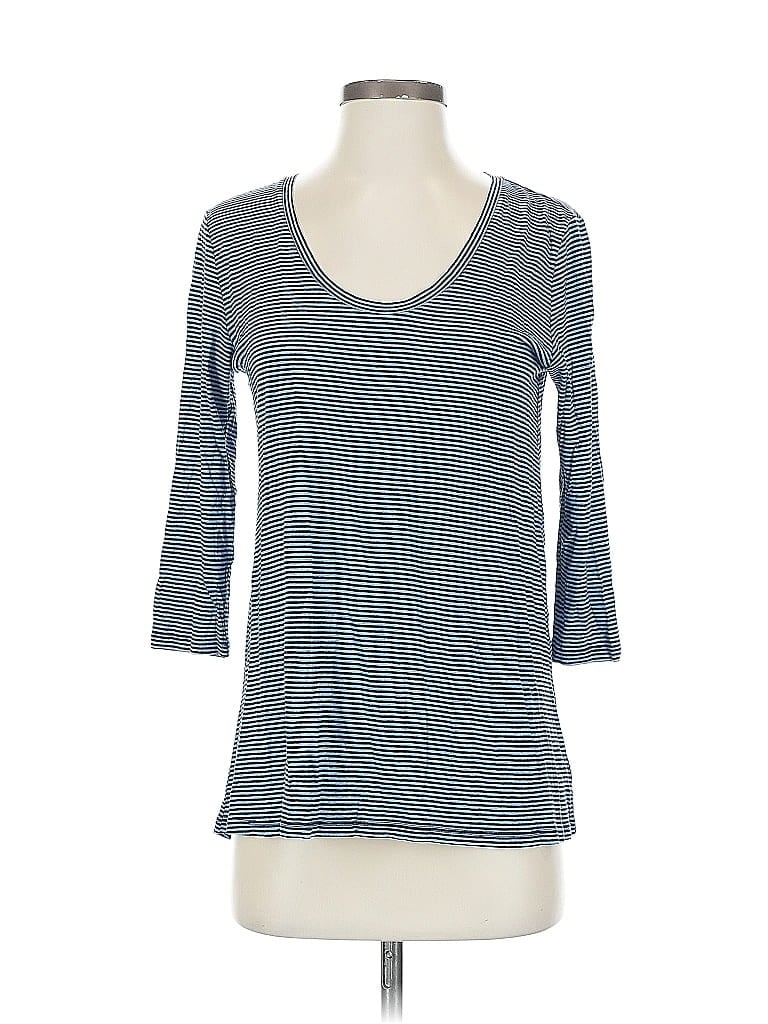 Pre-owned Nordstrom Signature 3/4 Sleeve T-shirt In Blue