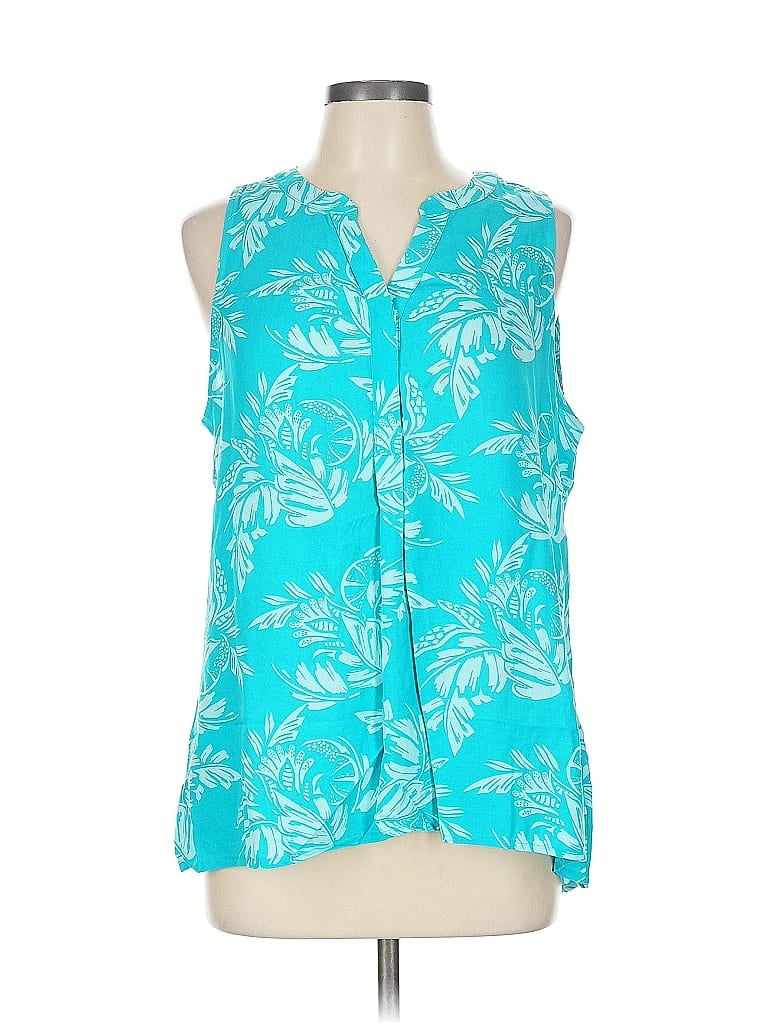 Pre-owned Crown & Ivy Sleeveless Blouse In Blue