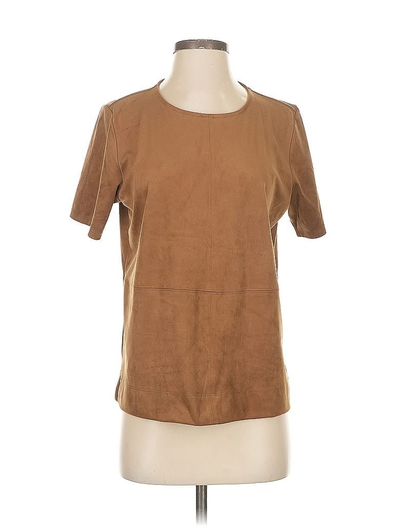 Pre-owned Jjill Short Sleeve T-shirt In Brown