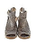 Paul Green 100% Leather Metallic Silver Gray Ankle Boots Size UK 6 / US 8 - photo 2