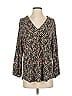 Vince Camuto Floral Black 3/4 Sleeve Blouse Size 1 - photo 1