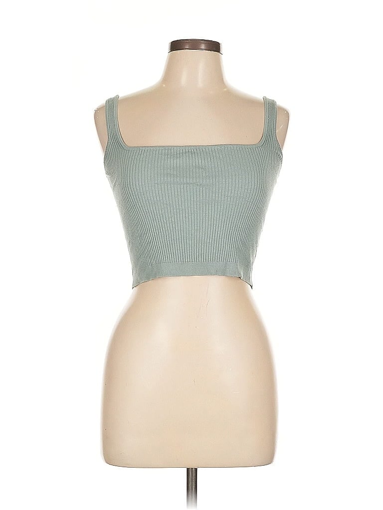 Pre-owned Garage Tube Top Green Strapless Neckline Tops