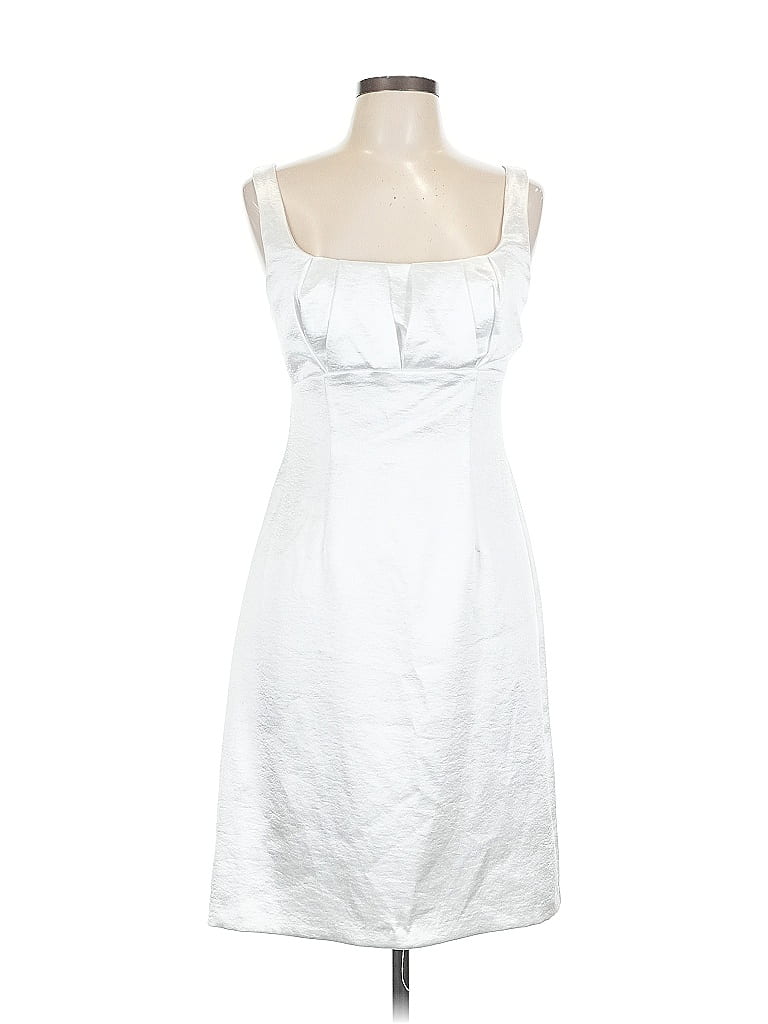 Pre-owned Connected Apparel Cocktail Dress In White