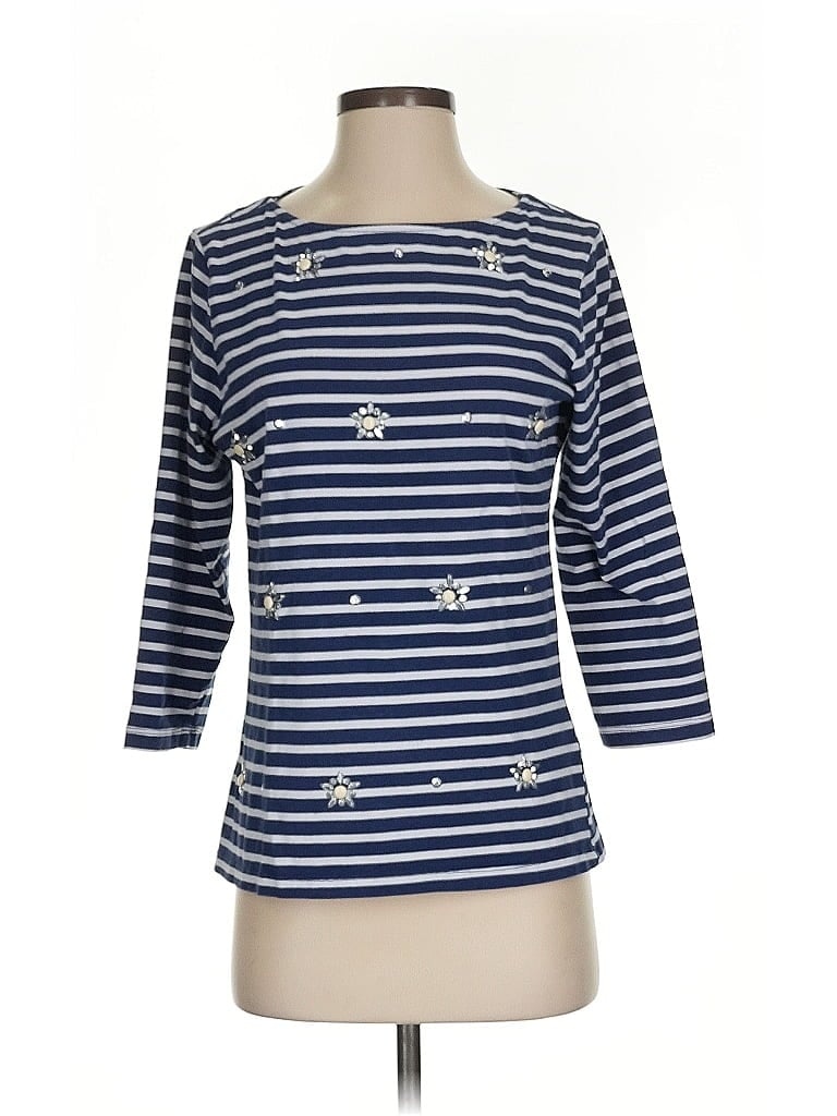 Pre-owned Ruby Rd. 3/4 Sleeve Top Blue Boatneck Tops