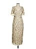 Mac Duggal 100% Polyester Gold Cocktail Dress Size 4 - photo 1