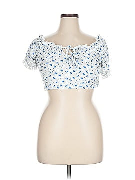 Shein Curve Short Sleeve Blouse