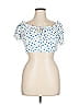 Shein Curve Blue Short Sleeve Blouse Size 0X - photo 1