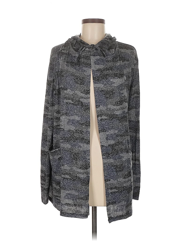 Pre-owned Lucky Brand Cardigan Sweater In Gray