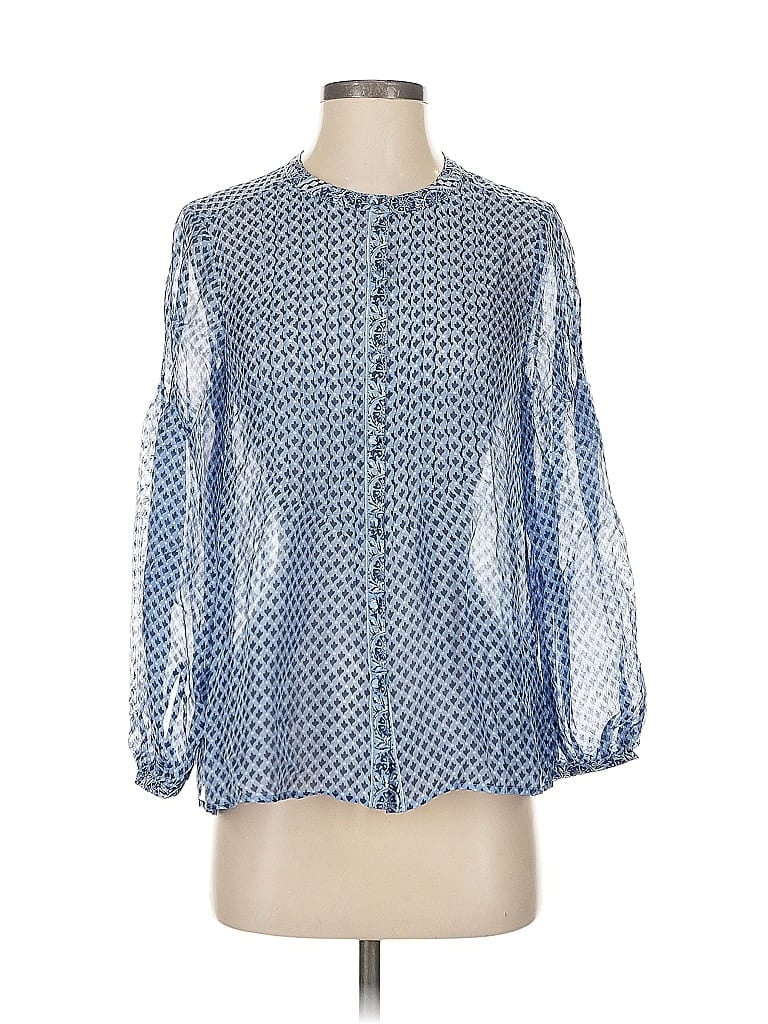 Vineyard Vines Long Sleeve Blouse In Blue