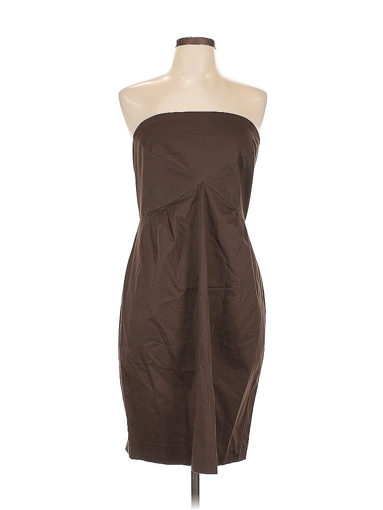 New York And Company Sleeveless Top Brown Strapless Neckline Tops In Brown