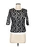 Mulberry Black 3/4 Sleeve Top Size UK 10 / US 6 - photo 1
