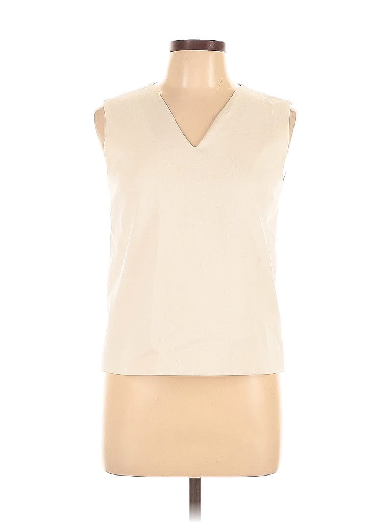 Pre-owned Ql2 Sleeveless Blouse In White