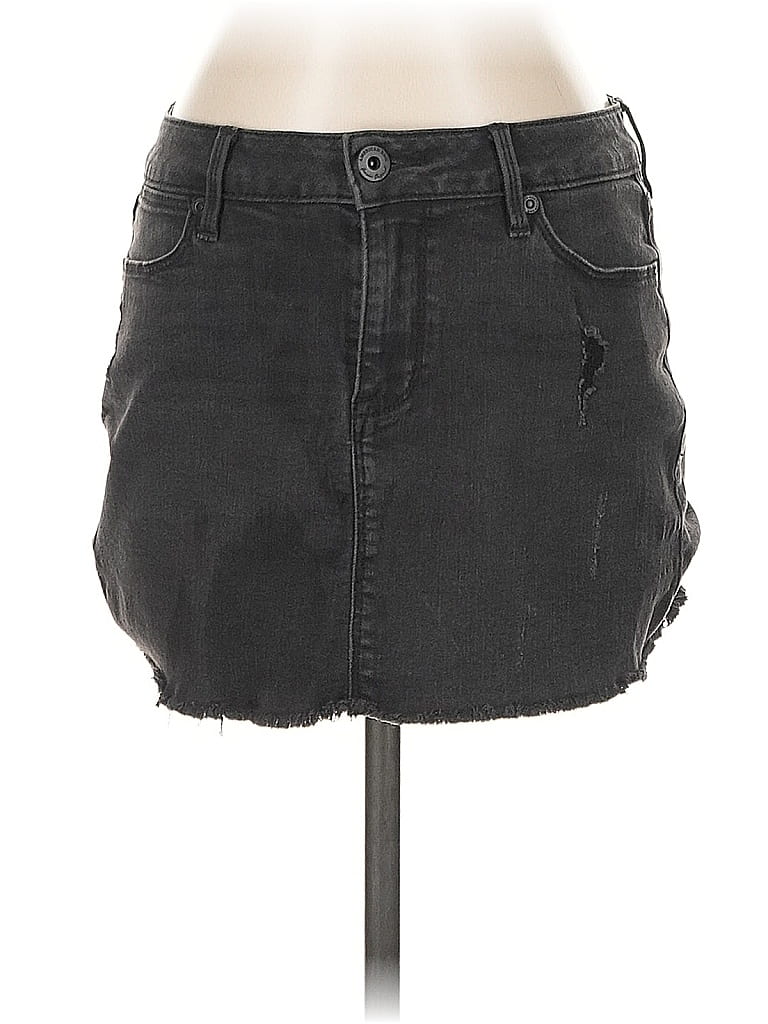 Pre-owned American Rag Cie Denim Skirt In Black