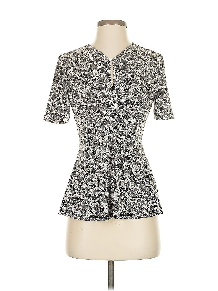 Pre-owned Michael Michael Kors Short Sleeve Blouse In Silver