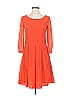 Giordano/Ladies 100% Polyester Solid Orange Casual Dress Size 1 - photo 1