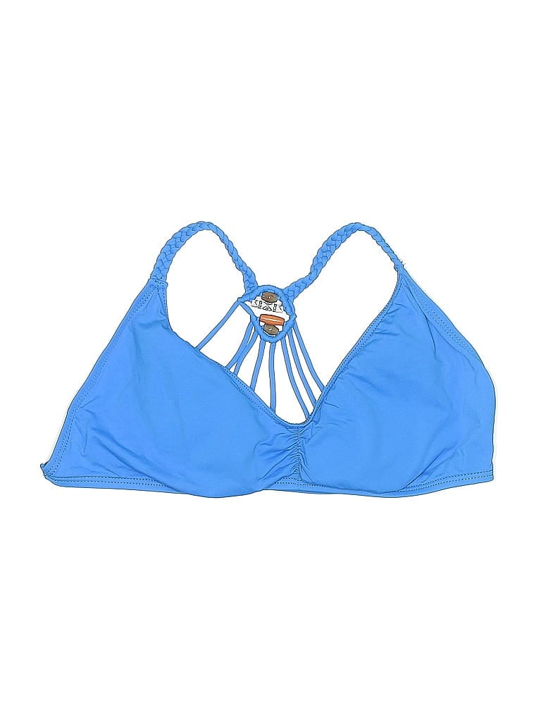 Pre-owned Lucky Brand Swimsuit Top Blue Swimwear