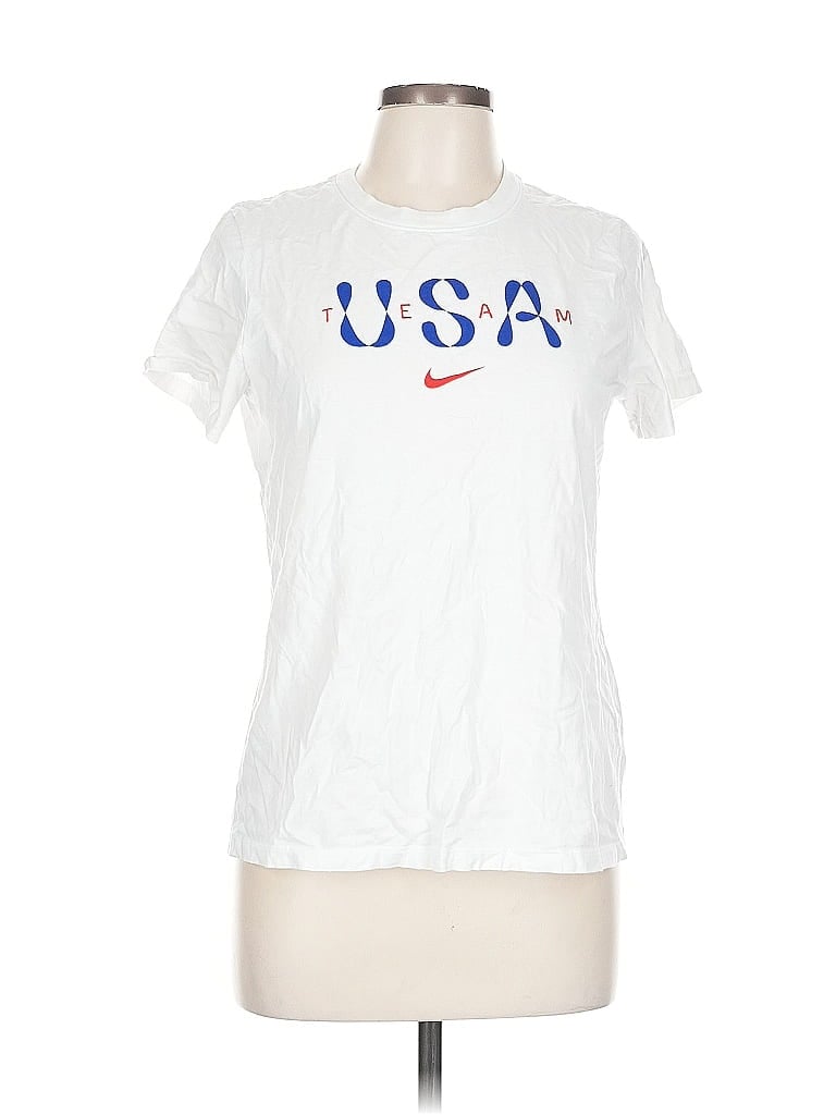Pre-owned Nike Short Sleeve T-shirt In White