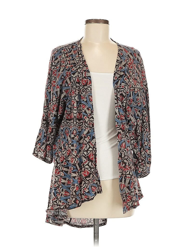 Pre-owned Lularoe Kimono In Gray