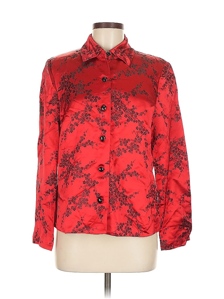 Pre-owned Maggy L 3/4 Sleeve Blouse In Red