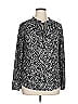 Beacon Apparel 100% Polyester Animal Print Silver Long Sleeve Blouse Size XL - photo 1