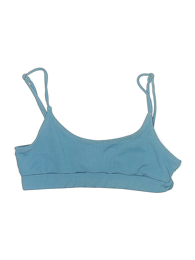 Pre-owned Unbranded Swimsuit Top Teal Swimwear In Blue