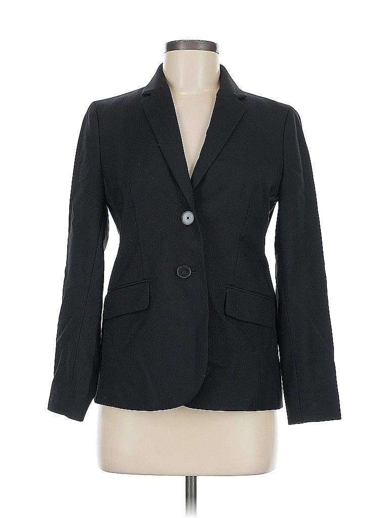 Pre-owned J.crew Factory Store Wool Blazer Jacket In Black