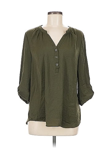 Soho JEANS NEW YORK & COMPANY 3/4 Sleeve Blouse (view 1)