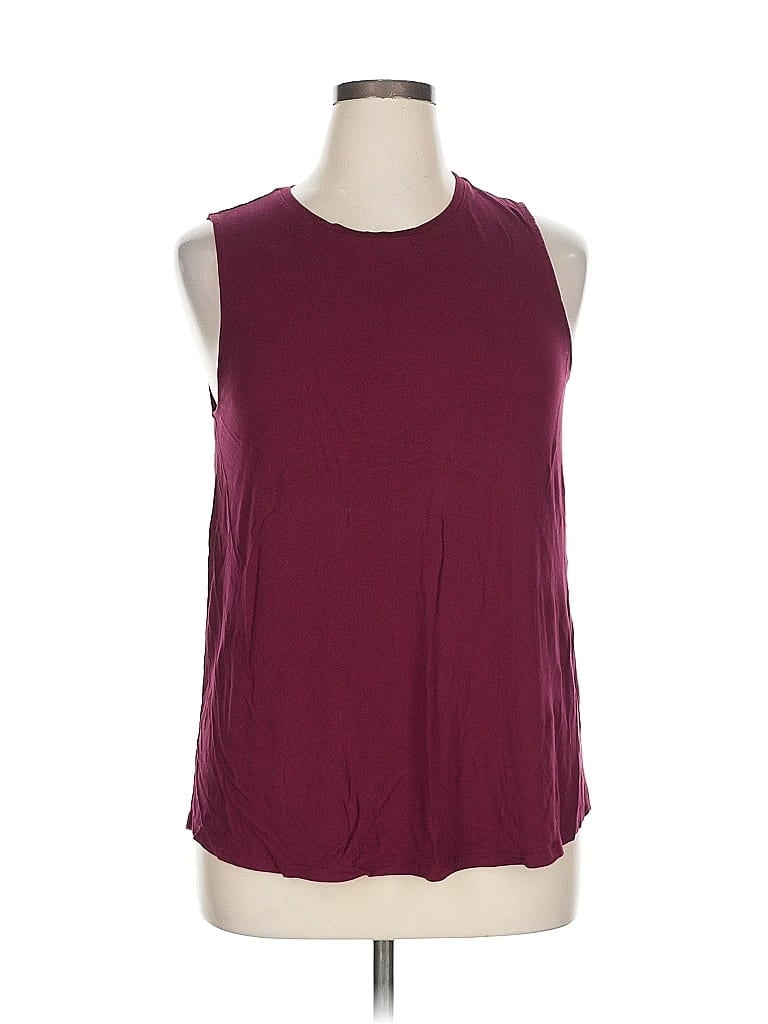 Pre-owned A New Day Sleeveless T-shirt In Burgundy
