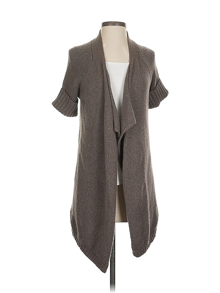 Pre-owned Vince Wool Cardigan Sweater In Gray