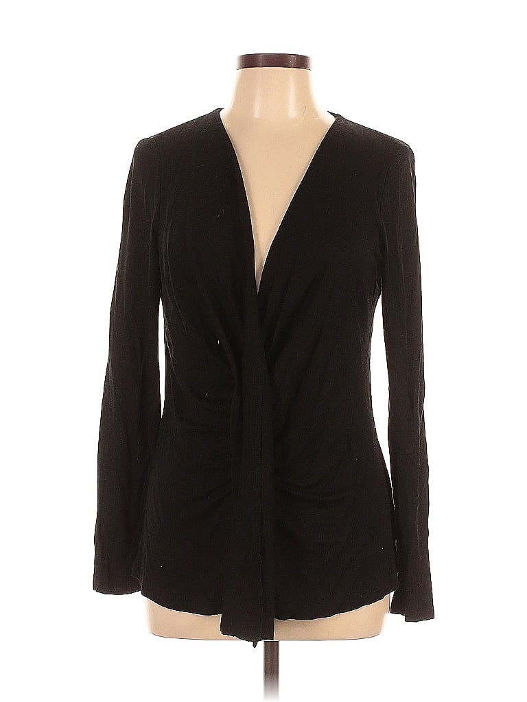 Pre-owned Etcetera Long Sleeve Blouse In Black