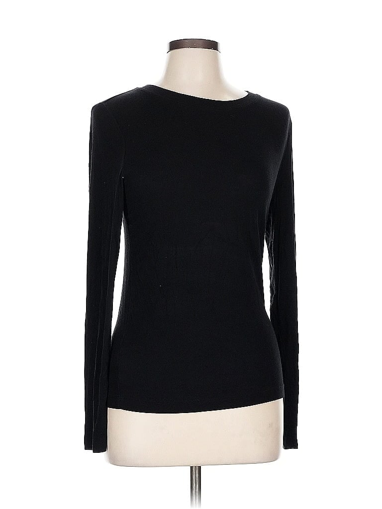 Pre-owned Ann Taylor Loft Long Sleeve T-shirt In Black