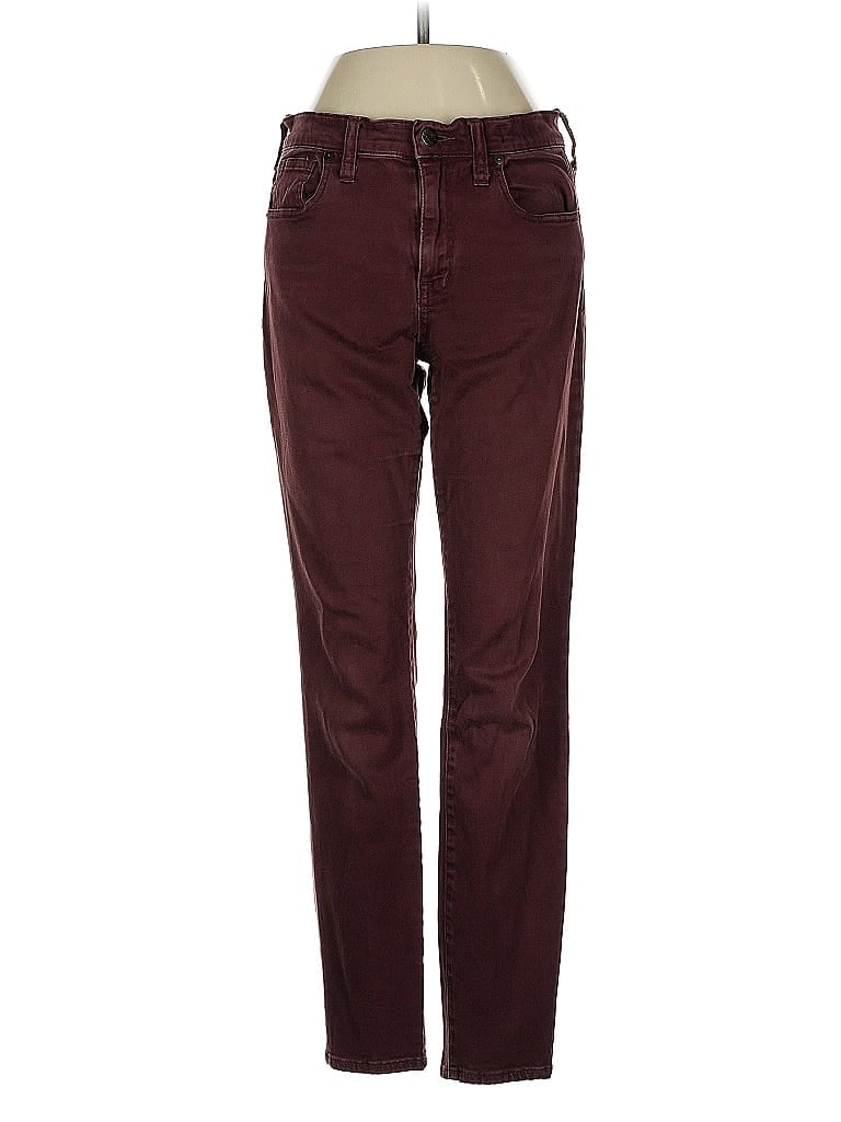 Pre-owned Madewell Jeans In Burgundy