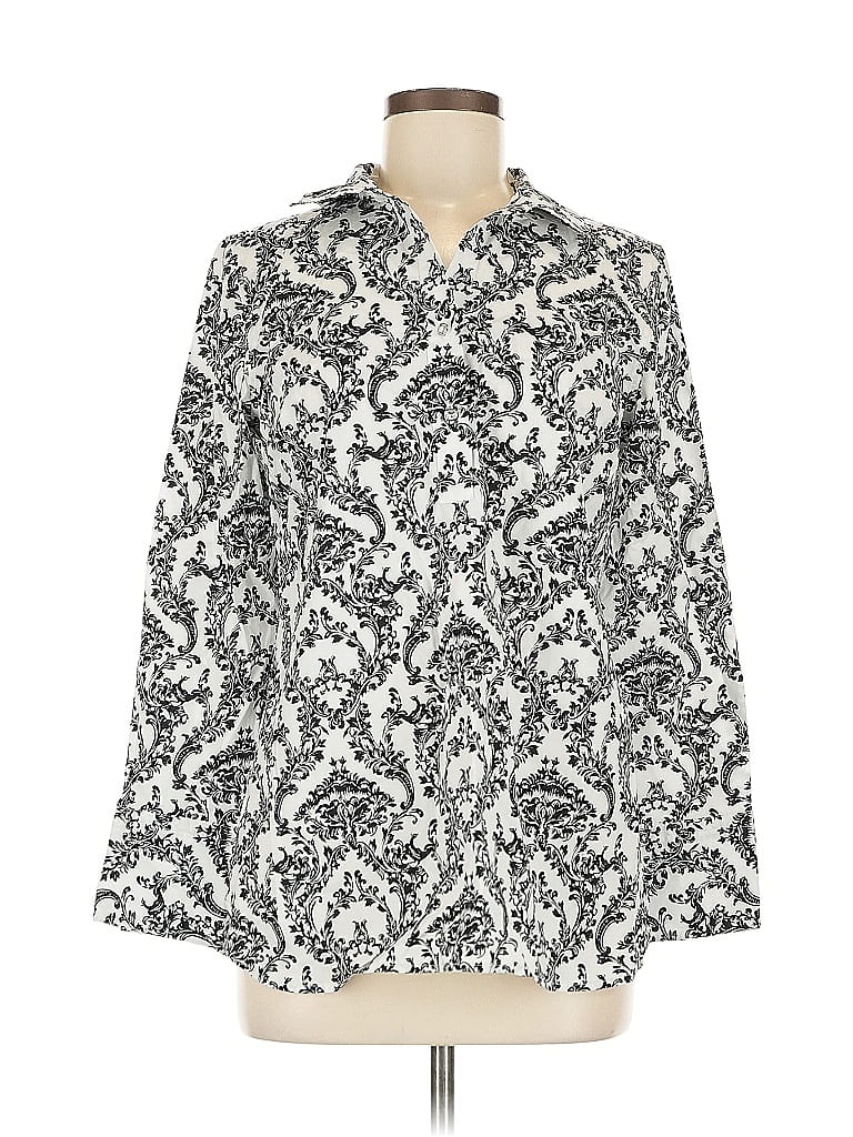 Click to view more detailed imagery on our partner's website Pre-owned Talbots Long Sleeve Blouse In White