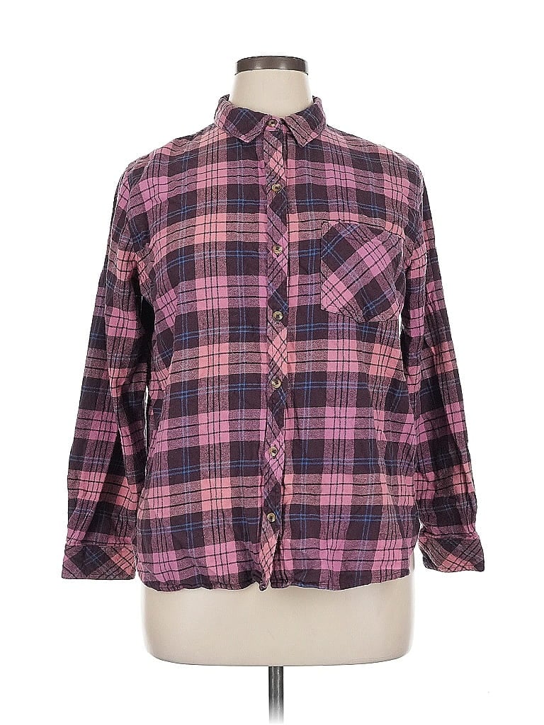 Pre-owned Sonoma Goods For Life Long Sleeve Button Down Shirt In Pink