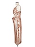 L'Agence 100% Polyester Metallic Gold Cocktail Dress Size 12 - photo 5