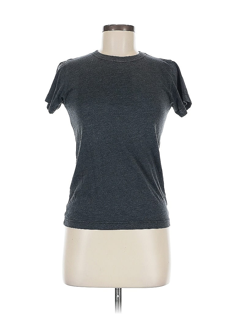 Click to view more detailed imagery on our partner's website Pre-owned Chaser Short Sleeve Top Gray Crew Neck Tops