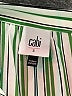 CAbi 100% Polyester Stripes Green 3/4 Sleeve Blouse Size S - photo 7
