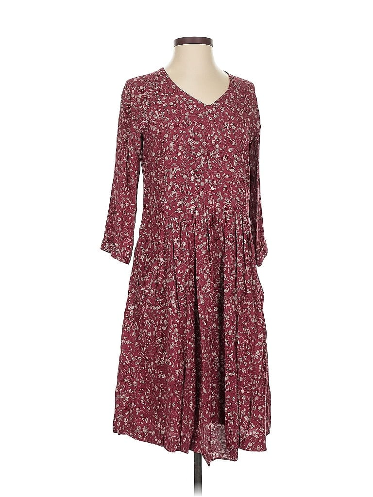 Pre-owned Garnet Hill Casual Dress In Burgundy