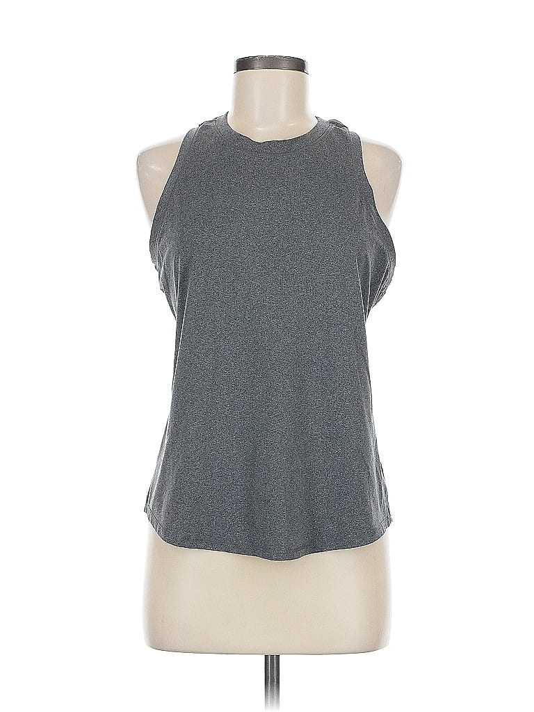 Pre-owned All In Motion Sleeveless Top Gray Halter Neckline Tops