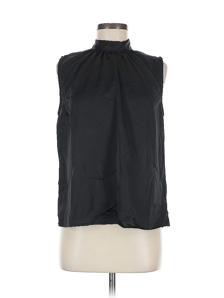 Pre-owned Unbranded Sleeveless Blouse In Black