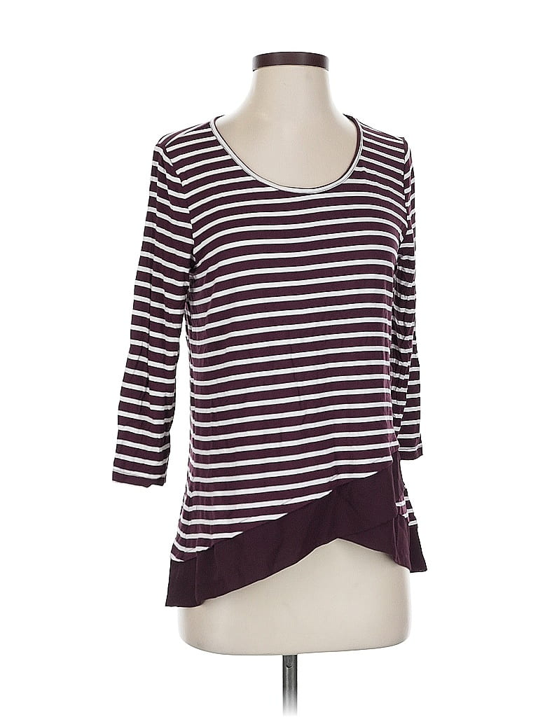 Click to view more detailed imagery on our partner's website Pre-owned Skies Are Blue 3/4 Sleeve T-shirt In Burgundy