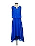 Chico's 100% Polyester Blue Casual Dress Size Sm (0) - photo 1