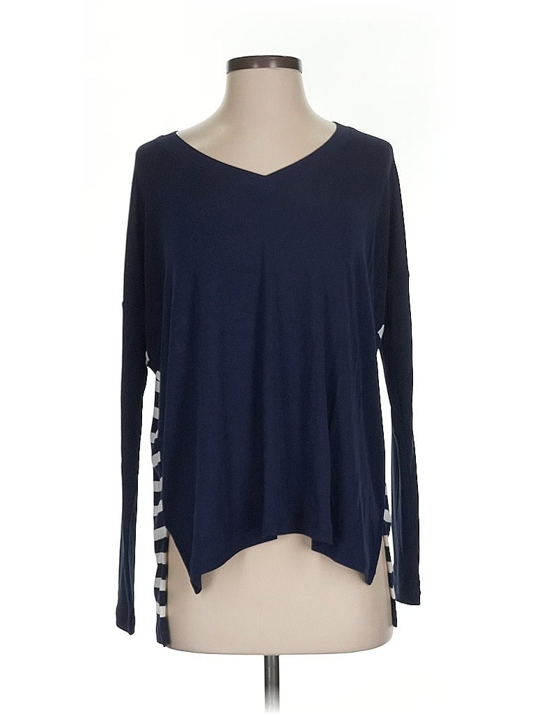 Pre-owned Cabi Long Sleeve Top Blue V Neck Tops
