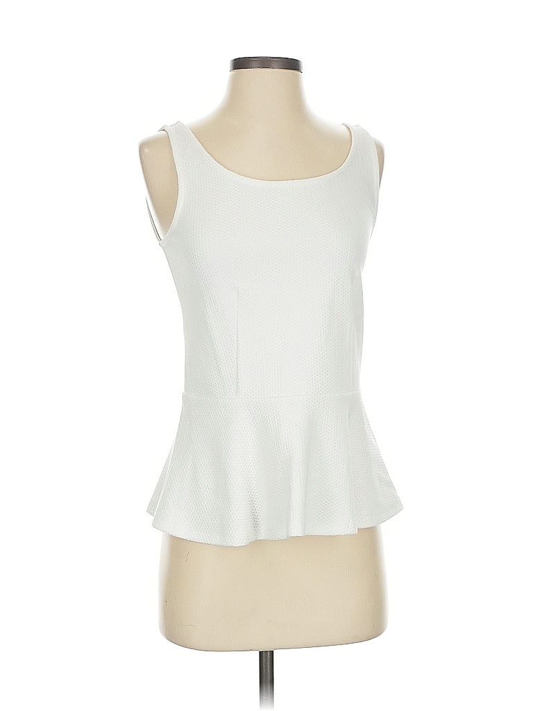 Pre-owned Ann Taylor Sleeveless Top White Sweetheart Neckline Tops