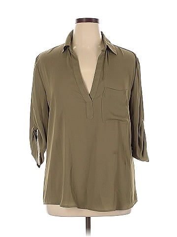 Soho JEANS NEW YORK & COMPANY 3/4 Sleeve Blouse (view 1)