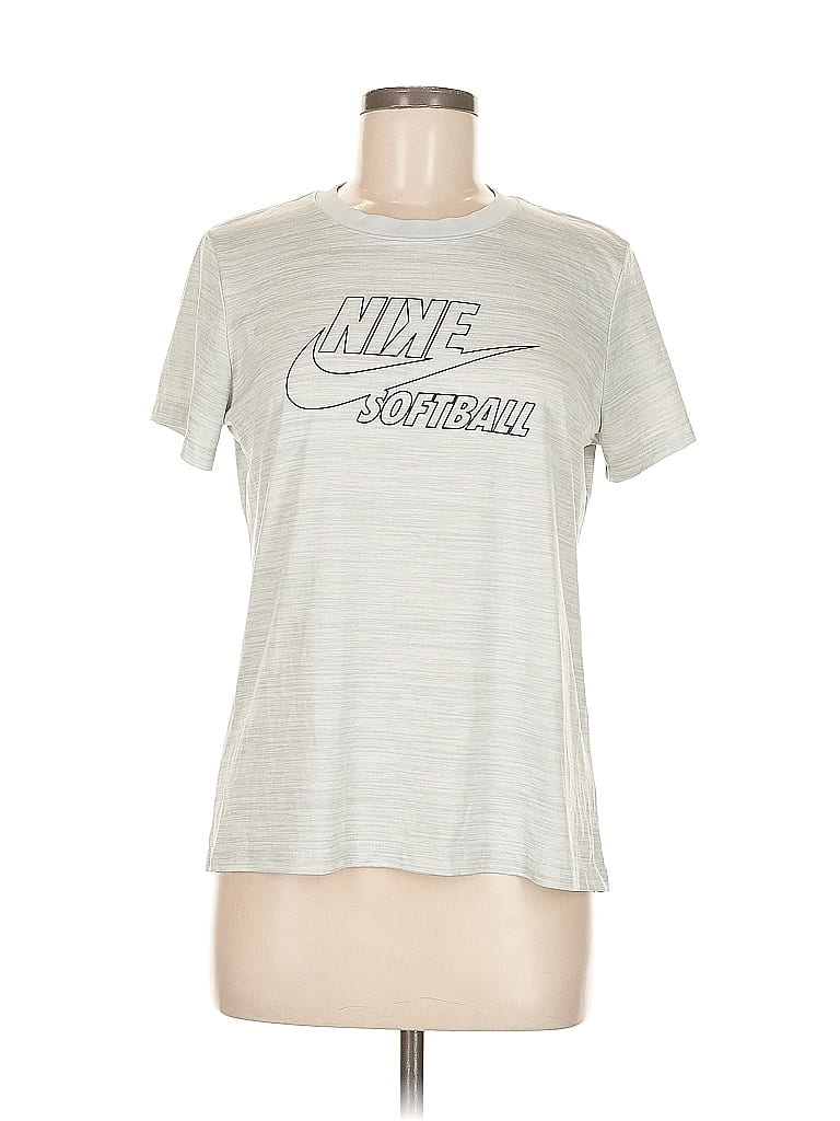 Pre-owned Nike Short Sleeve T-shirt In Silver