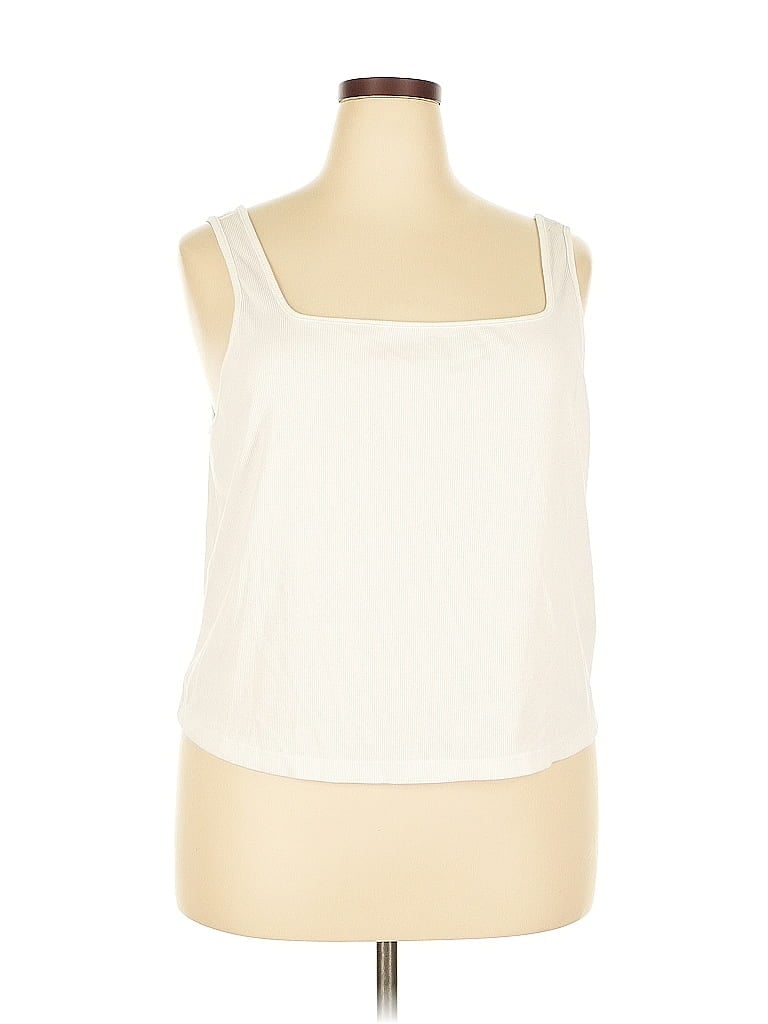 Pre-owned Old Navy Tank Top Ivory Strapless Neckline Tops In White
